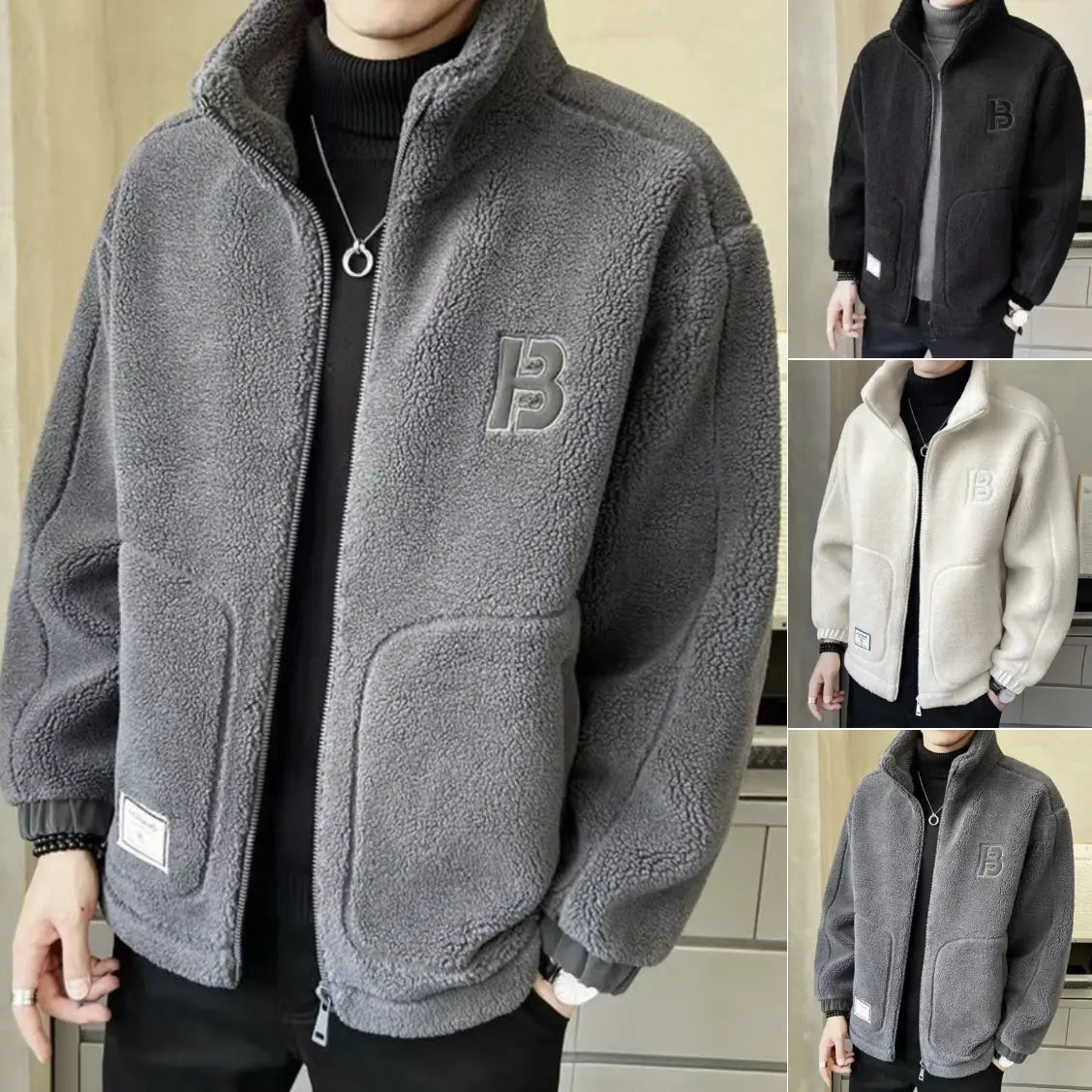 ⛄【L-6XL】Téli polár dzseki, pamutkabát, vastagított báránygyapjú pamutkabát, meleg kabát