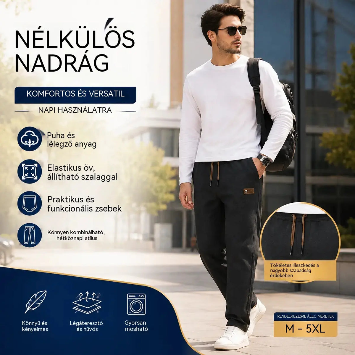🔥🔥【Különleges ajánlat】Új, kiváló minőségű, hétköznapi pamutnadrág