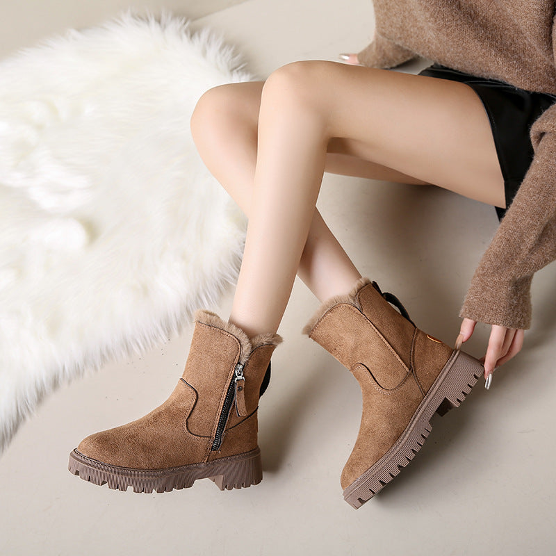 🎀👢【36-43】Női hótaposó pamut velúr cipő--Bélelt és meleg