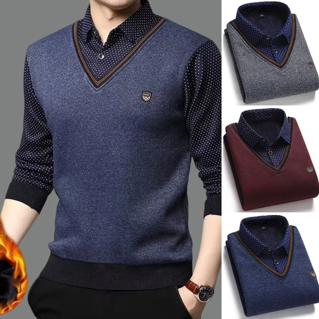 👔 [M-4XL] Meleg, vastag, vastag bársonyos férfiing
