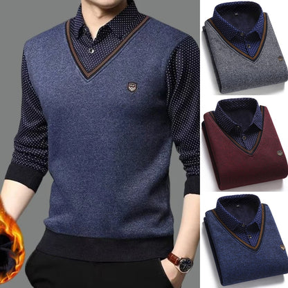 👔 [M-4XL] Meleg, vastag, vastag bársonyos férfiing