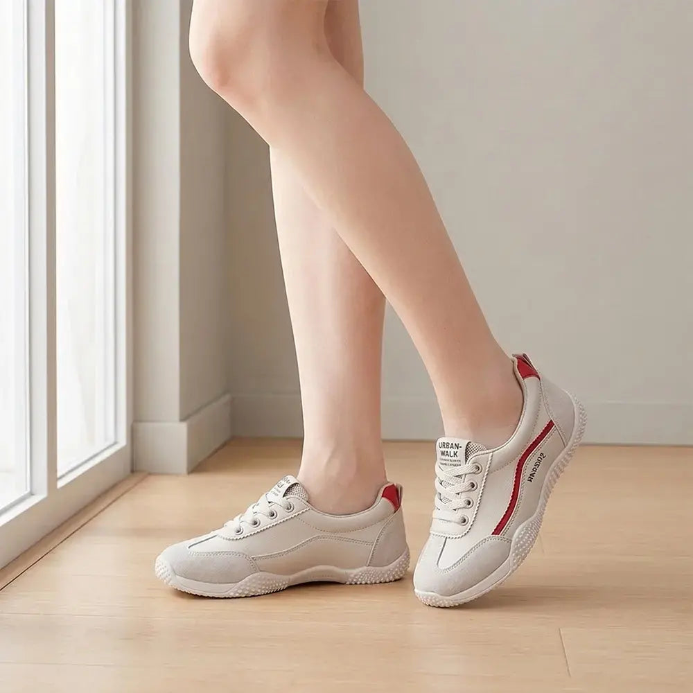 【35-40】👟Női német stílusú kerek orrú tornacipők – könnyű, lélegző, lapos, hétköznapi cipők – klasszikus fehér dizájn