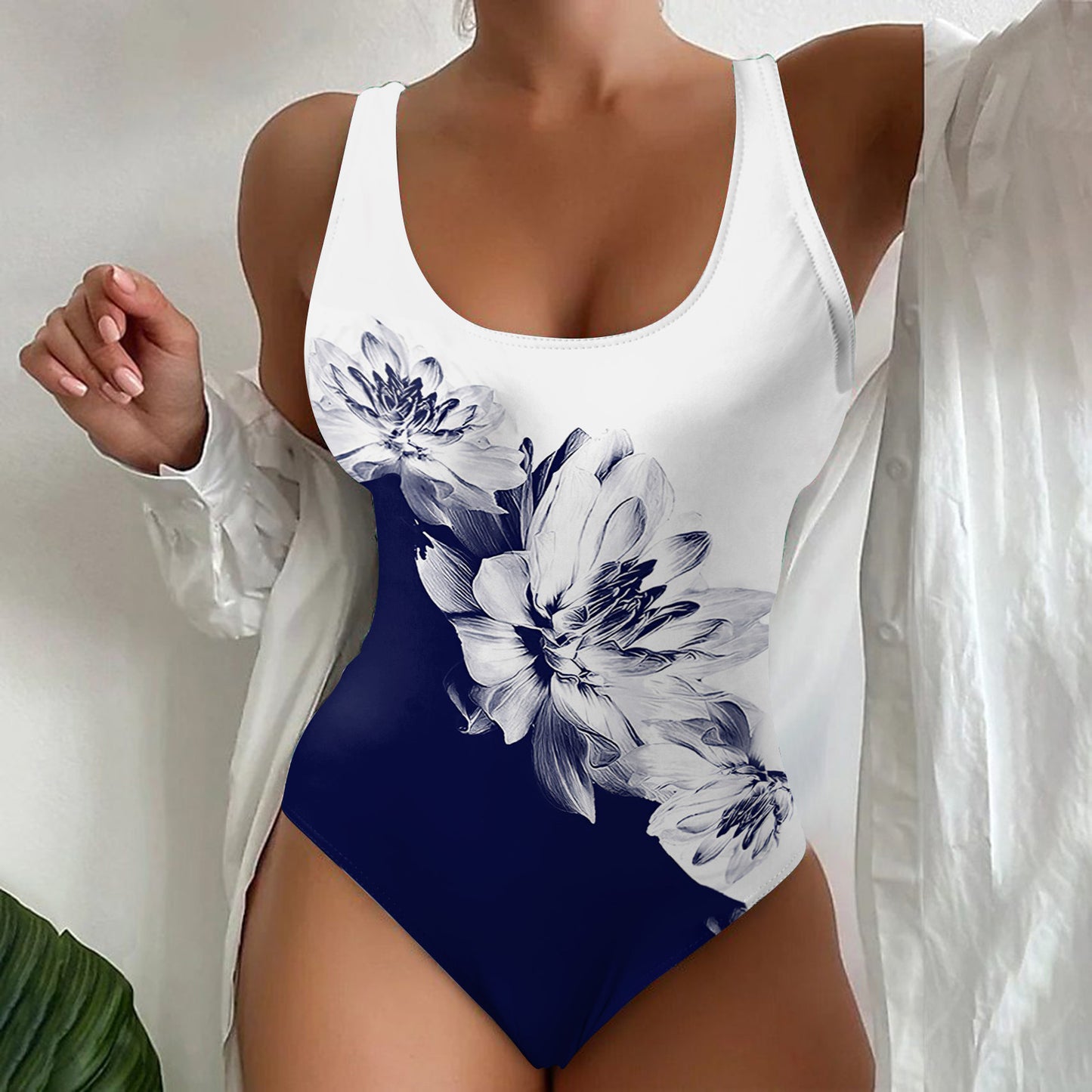 🥰【Utolsó nap – 50% kedvezmény】🔥【S~4XL】Egyedi csíkos egyrészes fürdőruha