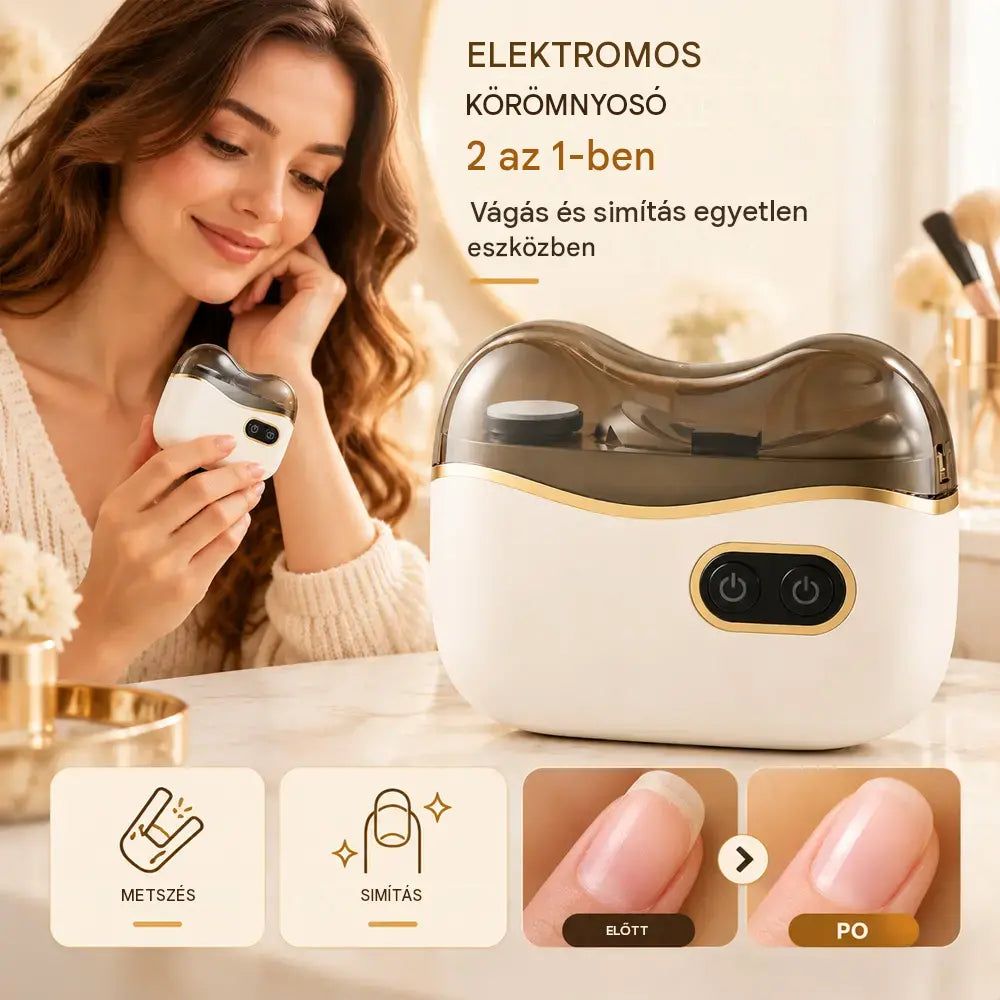 ✂️💅🔥 Multifunkcionális elektromos körömreszelő, elektromos körömvágó becsípődésvédelemmel