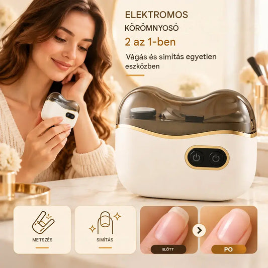 ✂️💅🔥 Multifunkcionális elektromos körömreszelő, elektromos körömvágó becsípődésvédelemmel