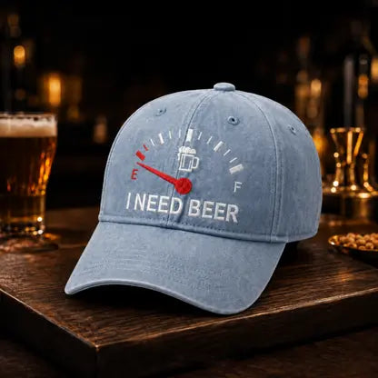 🔥 Utolsó nap az 50%-os kedvezményhez – 🍺 „Sörre van szükségem” (I NEED BEER) hímzett sapka – Uniszex, különleges sapka 🧢