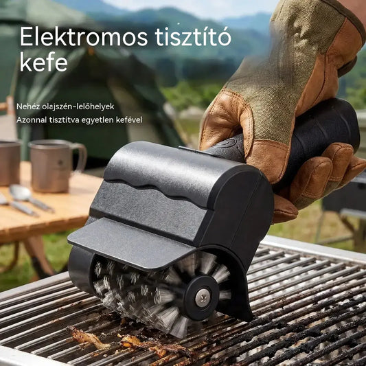 🔋🧹 Akkumulátoros Elektromos Grill Tisztító Kefe – Lítium Akkumulátorral, Multifunkcionális és Könnyen Használatos 🔥🍖