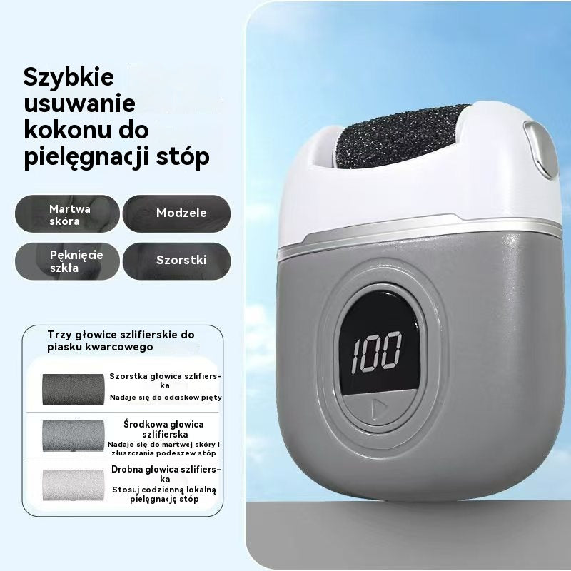 ✨🦶🛁 Nowy elektryczny szlifier do stóp, usuwanie martwej skóry z paznokci, elektryczny szlifier do stóp do pedicure