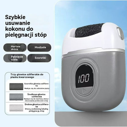 ✨🦶🛁 Nowy elektryczny szlifier do stóp, usuwanie martwej skóry z paznokci, elektryczny szlifier do stóp do pedicure