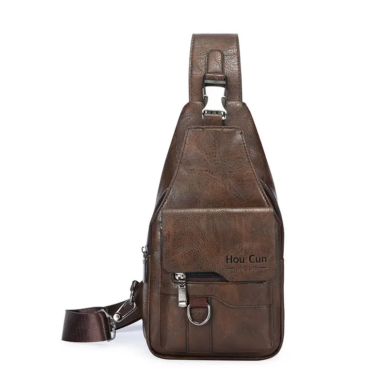 【💥Második termék féláron, korlátozott ideig】🎒 Retro stílusú, vízálló, valódi bőr válltáska: nélkülözhetetlen darab a mindennapi ingázáshoz.