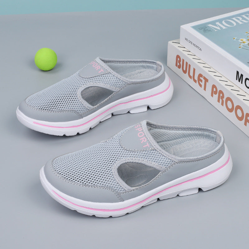 🤩👍💥【35-48】Καλοκαιρινή μόδα casual καλοκαιρινές μισές παντόφλες, ελαφριά αθλητικά παπούτσια, unisex