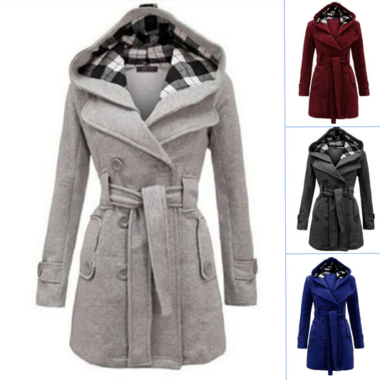 🔥【S-3XL】Ženska topla jakna s kapuljačom srednje duljine