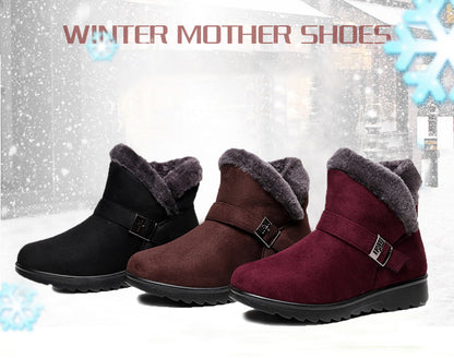 👢【35-43】Női divatos, lapos, meleg, pamut csizma