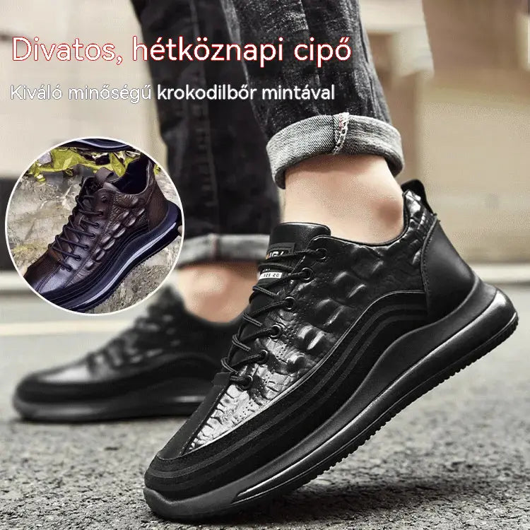 👞【38-48】🐊Luxus olasz sportcipők krokodilmintával