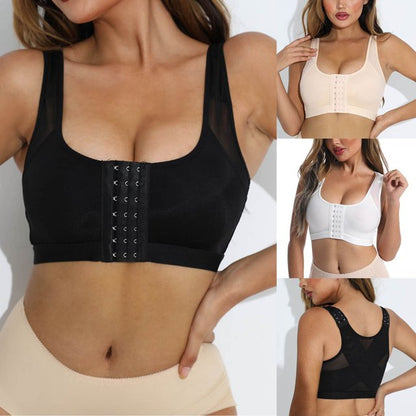 😍❤️ S-5XL【3 db-os szett】✨ Állítható, elöl kapcsos melltartó, erős tartás, női sportmelltartó