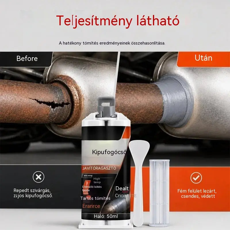🥳💞 Több mint 50 000 eladott darab! ⭐🔧 Magas hőmérsékletű kipufogó javító gitt: kifejezetten acélhoz fejlesztették ki; erős, tartós kötést biztosít, amely ellenáll a szélsőséges hőnek és rezgésnek. 🚗✅