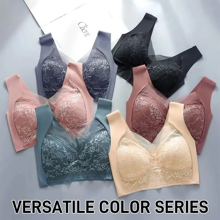 🔥【4 darabos】👙【40-110 KG】Kényelmes varrat nélküli csipke melltartó