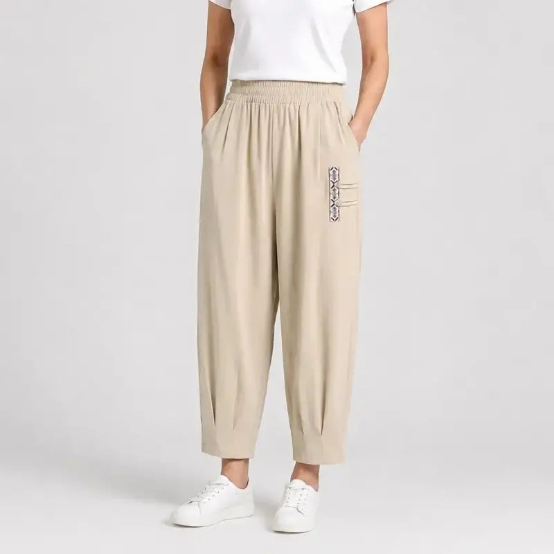 🔥🔥【M–4XL】 👖 Könnyű és légáteresztő nyári pamut-lenvászon nadrág - modern, lezser, bokáig érő nadrág