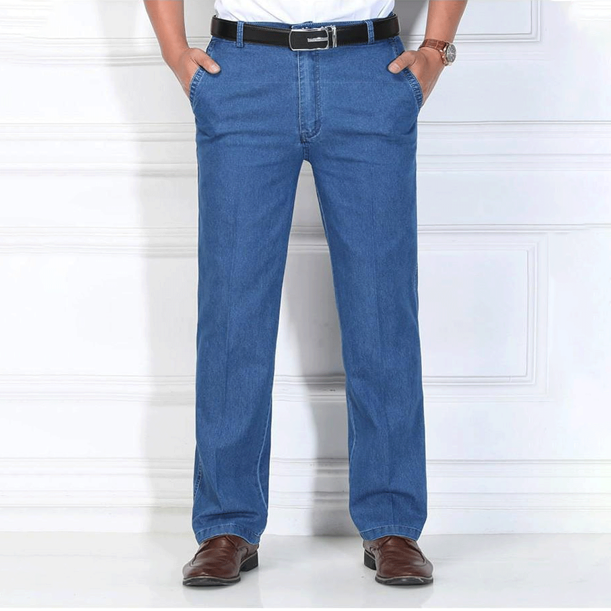 🙋‍♂️👖【Posebne ponude】Nove muške elastične prozračne traperice visokog struka