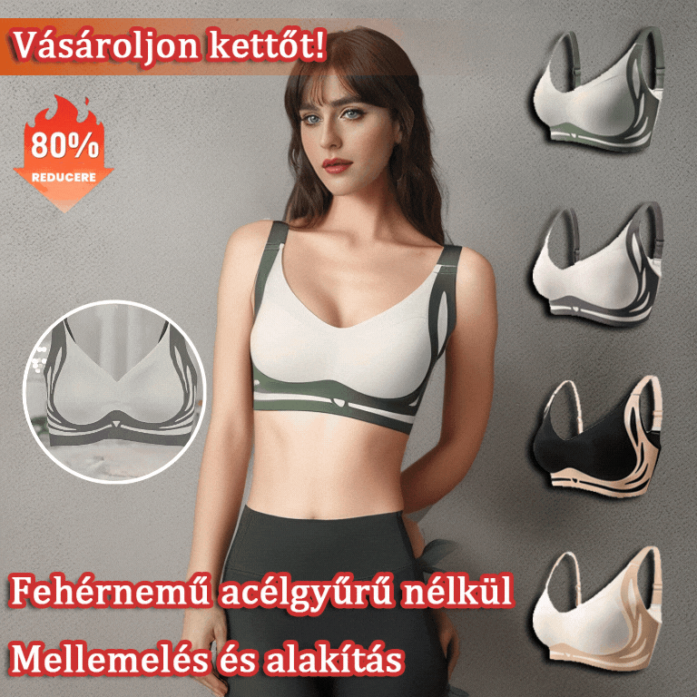 😍【4 csomag】Női egyrészes vezeték nélküli melltartó❤️【40-85kg】