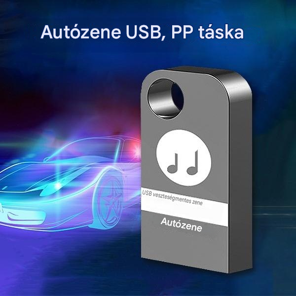 🚗🎵🎵【Zenei USB pendrive】8000 dalt, 600 videóklipet és 6D hangzást tartalmaz