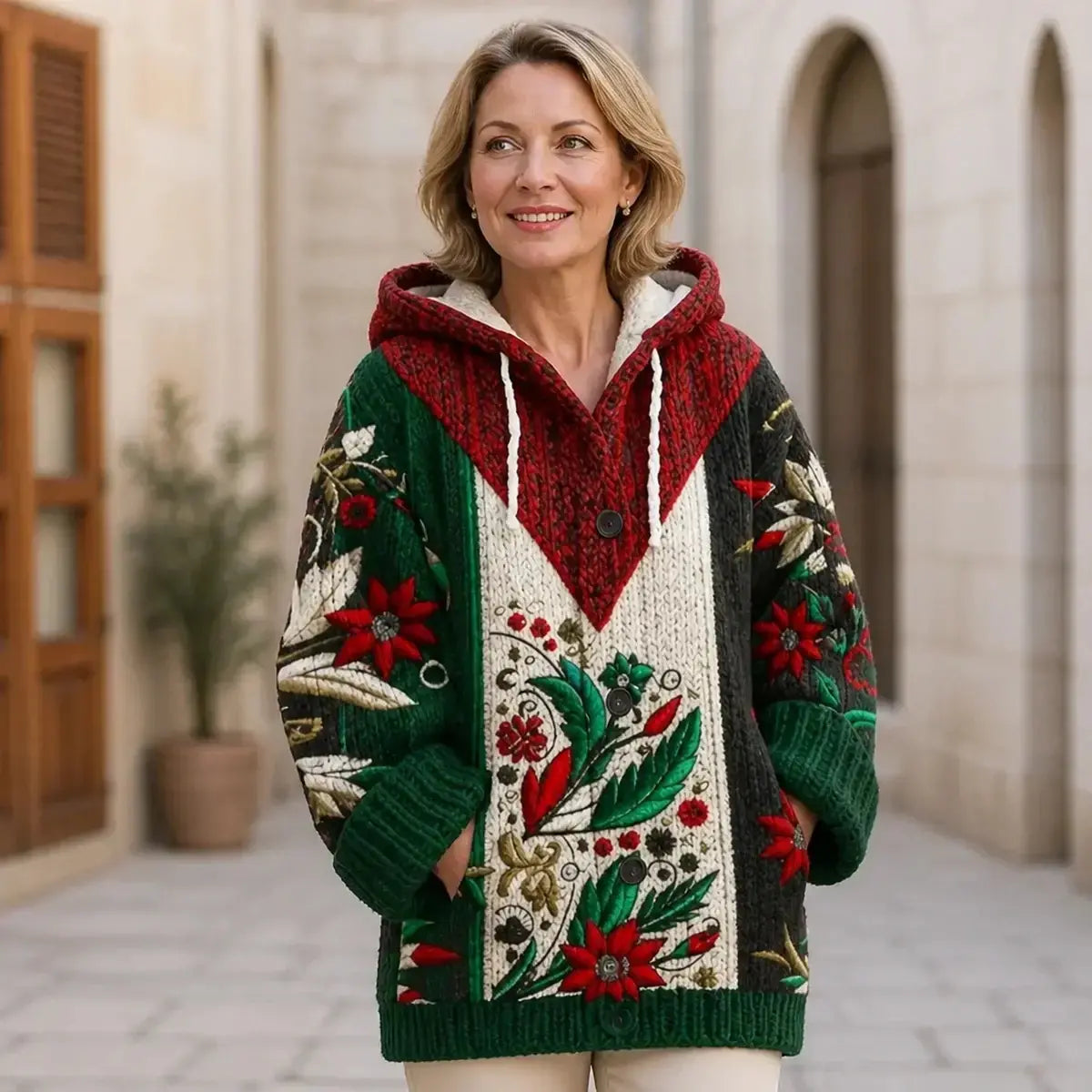 【S-5XL】🎀2026 Ősz/Tél Új Retro Stílusú Meleg Női Kötött Kardigán
