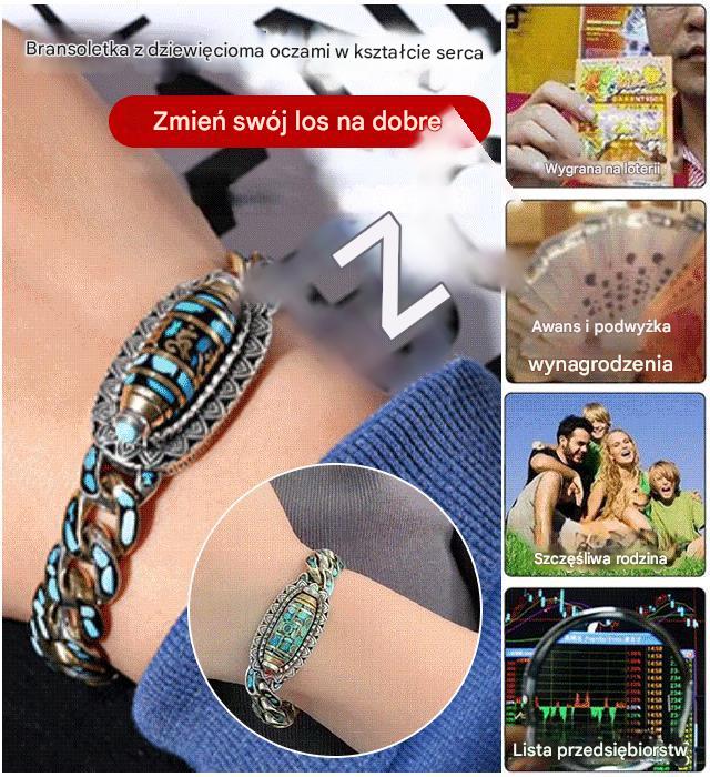 ✨Kolor turkusowy,925 srebrna bransoletka w stylu retro,   wykonana z koralików transferowych，wzór sześciocyfrowy