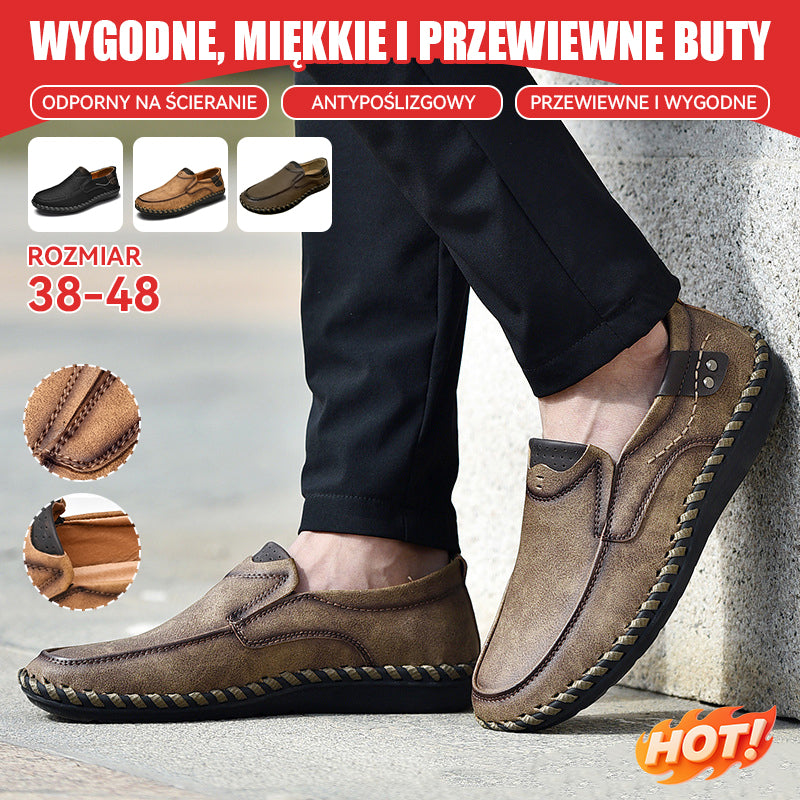 【Buty męskie sprzedają się dobrze】【38-48】Duże, męskie, oddychające, płaskie, codzienne buty z miękką podeszwą