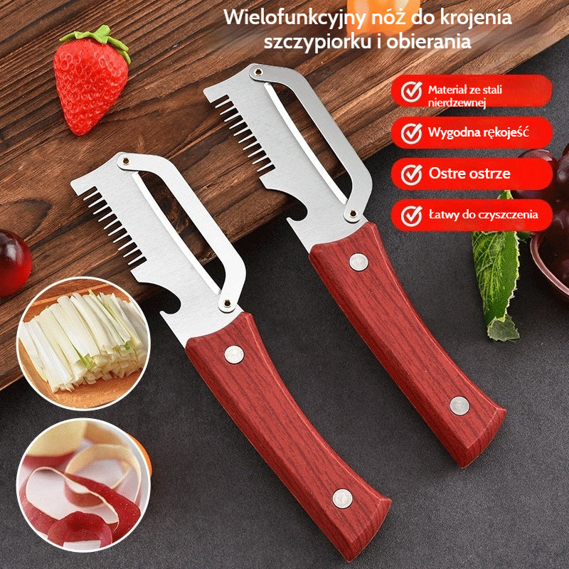 ✅ Kup 1, otrzymaj 1 gratis (2 produkty) 🧅🔪 Wielofunkcyjna obieraczka kuchenna 3 w 1: obiera, kroi i otwiera słoiki! 🔥