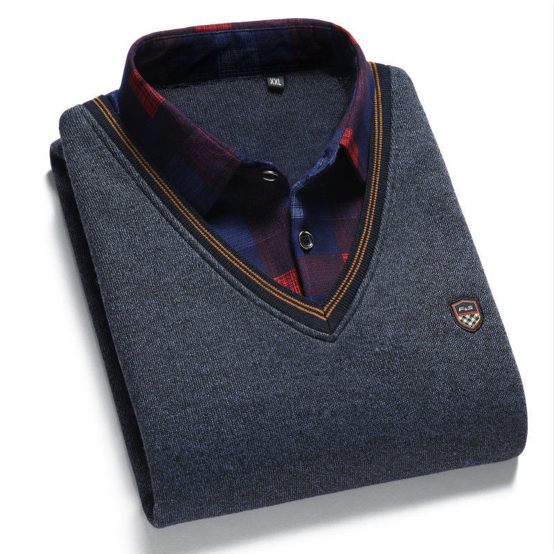 👔 [M-4XL] Meleg, vastag, vastag bársonyos férfiing