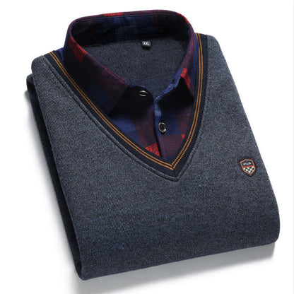 👔 [M-4XL] Meleg, vastag, vastag bársonyos férfiing