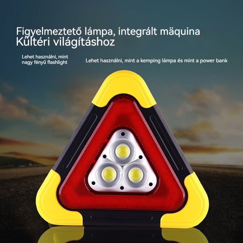 🔥Új termék 2026🔥 Három az egyben napelemes vészhelyzeti háromszög