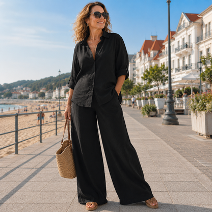 【S-5XL】Női nyári plus size szett, kényelmes, légáteresztő és izzadásgátló.