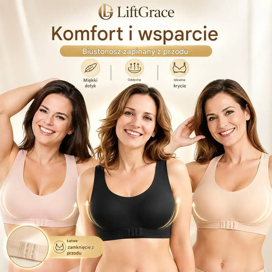 🎉 Vegyél egyet, és kapsz még egyet ajándékba! ⚡ 【M-3XL】Merevítő nélküli melltartó elülső kapoccsal és keresztpántos háttal, javítja a testtartást, maximális tartást és kényelmet biztosít.