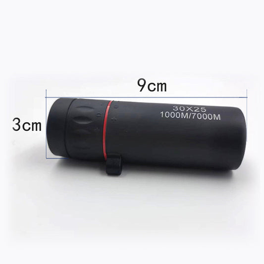 Hordozható kültéri monokuláris távcső - 30x25 nagyfelbontású, okostelefon-adapterrel kalandokhoz.