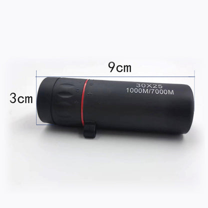 Hordozható kültéri monokuláris távcső - 30x25 nagyfelbontású, okostelefon-adapterrel kalandokhoz.
