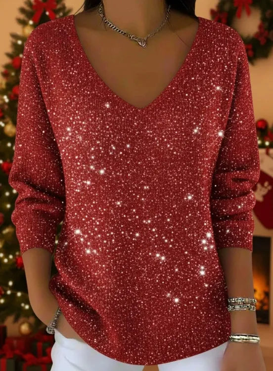 👚【S-5XL】👚Új női pulóver hosszú ujjal és V-nyakkal, 2026 ősz/tél