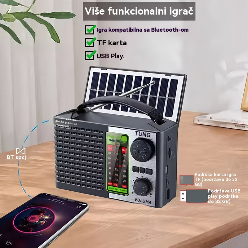 💥🏕️Višenamjenski prijenosni radio, AM radio, stabilna Bluetooth kartica, višepojasni audio