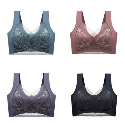 🔥【4 darabos】👙【40-110 KG】Kényelmes varrat nélküli csipke melltartó