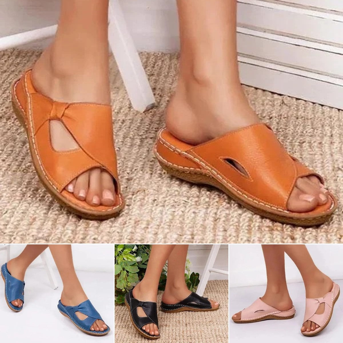 🔥Újdonság, 50% kedvezmény 🎉【35-43】👡Új divatos, lezser és kényelmes puha talpú strandpapucs nőknek