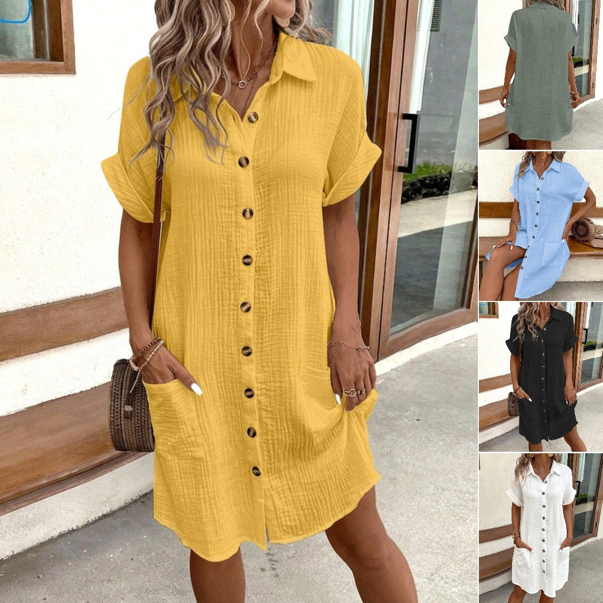 🎁Meleg akció 👗Új divatos ingruha, könnyű és légáteresztő.