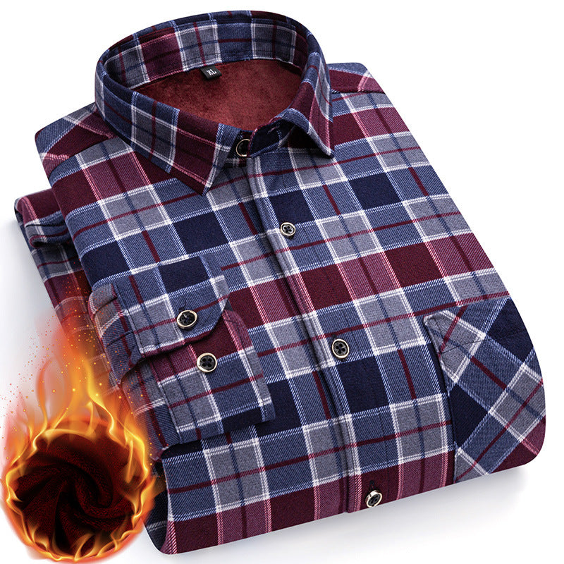 👔【L-5XL】Az új, kétoldalas bársony thermo ing őszi és téli viseletre, divatos és sokoldalú.