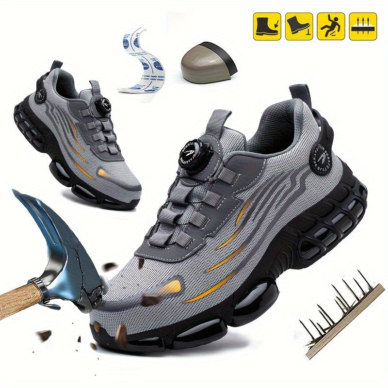 💥👍 Ležerne radne čizme za svaki dan, otporne na udarce i probijanje, s čeličnom kapicom, udobne i neklizajuće zaštitne cipele.