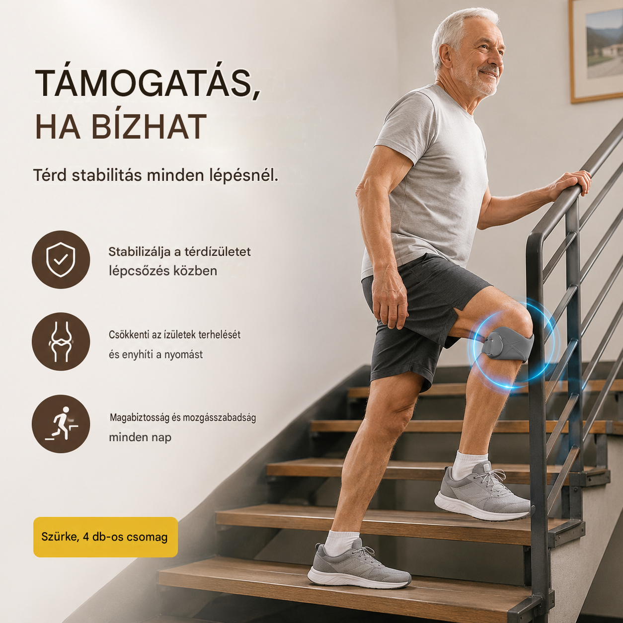 4 darab 9900 Ft🏃‍♀️ Sport térdrögzítő👉 A térdnek időre van szüksége. Ez a tapasz megadja neked.