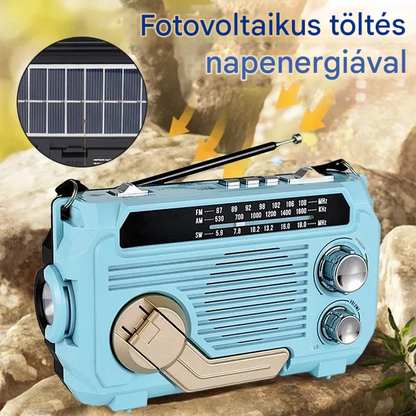 🏕️【Ograniczona czasowo zniżka 50%】Hordozható multifunkcionális AM rádiós zseblámpa