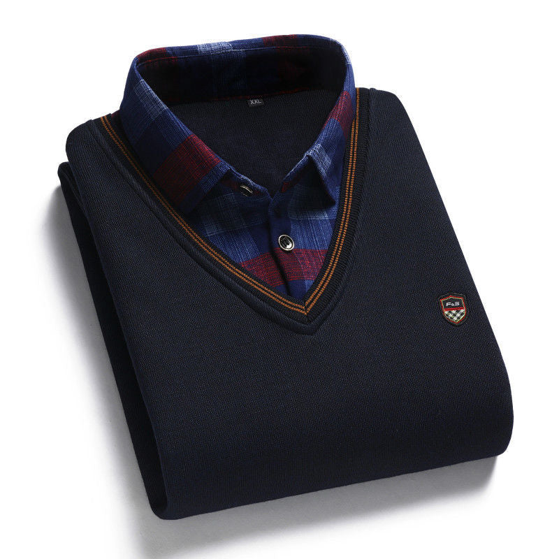👔 [M-4XL] Meleg, vastag, vastag bársonyos férfiing