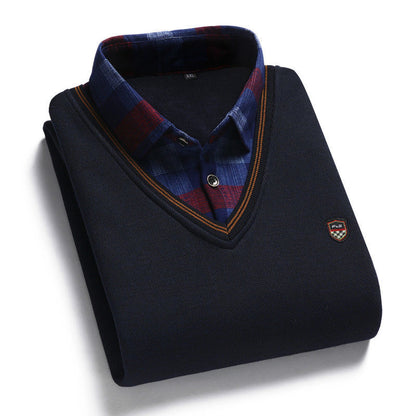 👔 [M-4XL] Meleg, vastag, vastag bársonyos férfiing