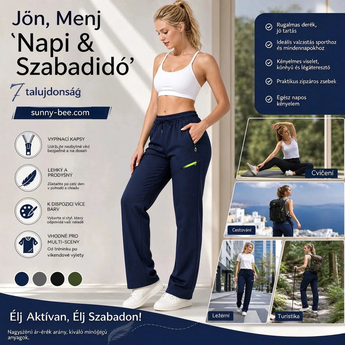 ⏳ Korlátozott ideig tartó ajánlat 🔥【XS-2XL】 Női, egyenes szabású cargo nadrág – Gumis derékrész; tökéletes munkához, utazáshoz és mindennapi viseletre 👖✨