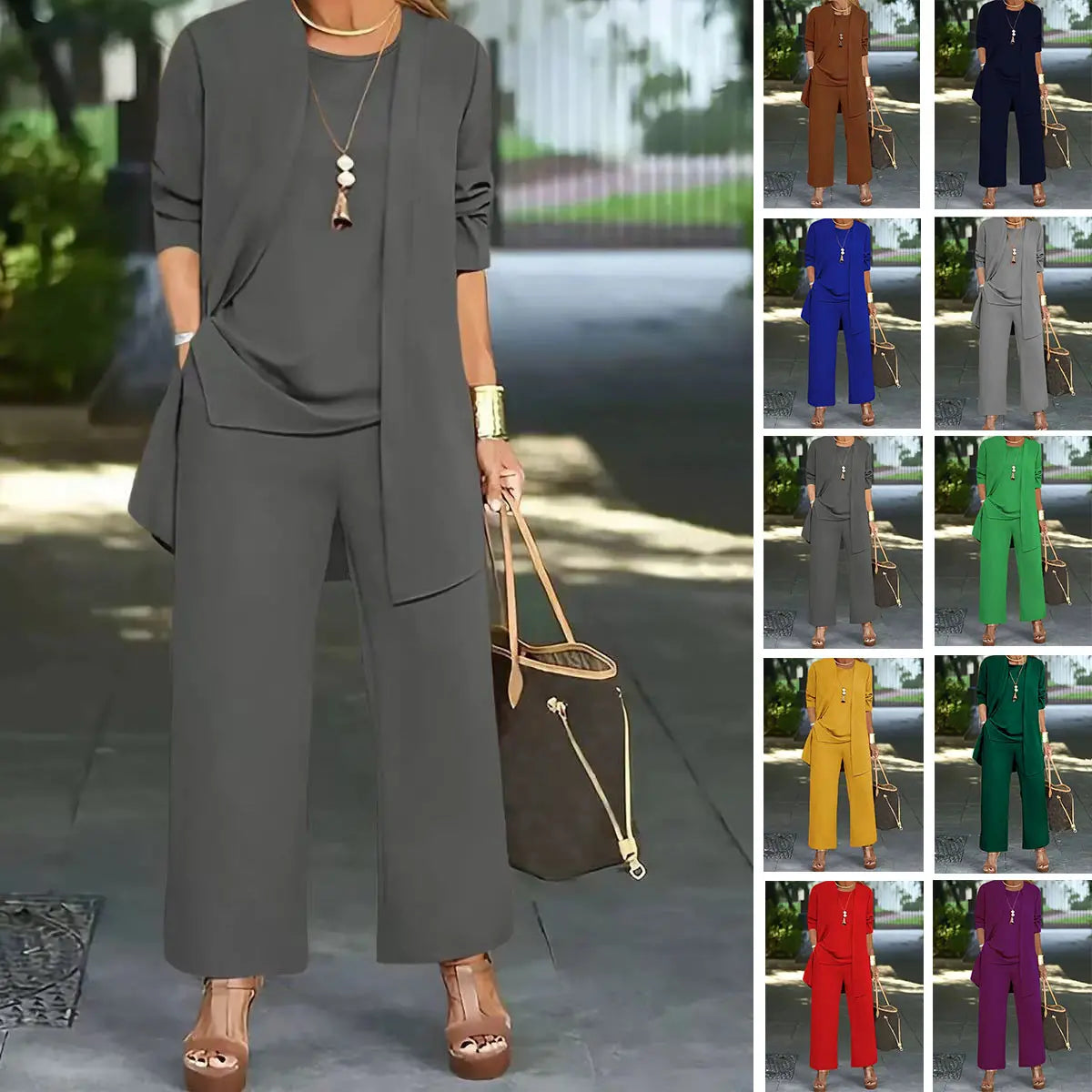 🧥【S-5XL】Elegancki damski komplet 3-częściowy o luźnym kroju🍂