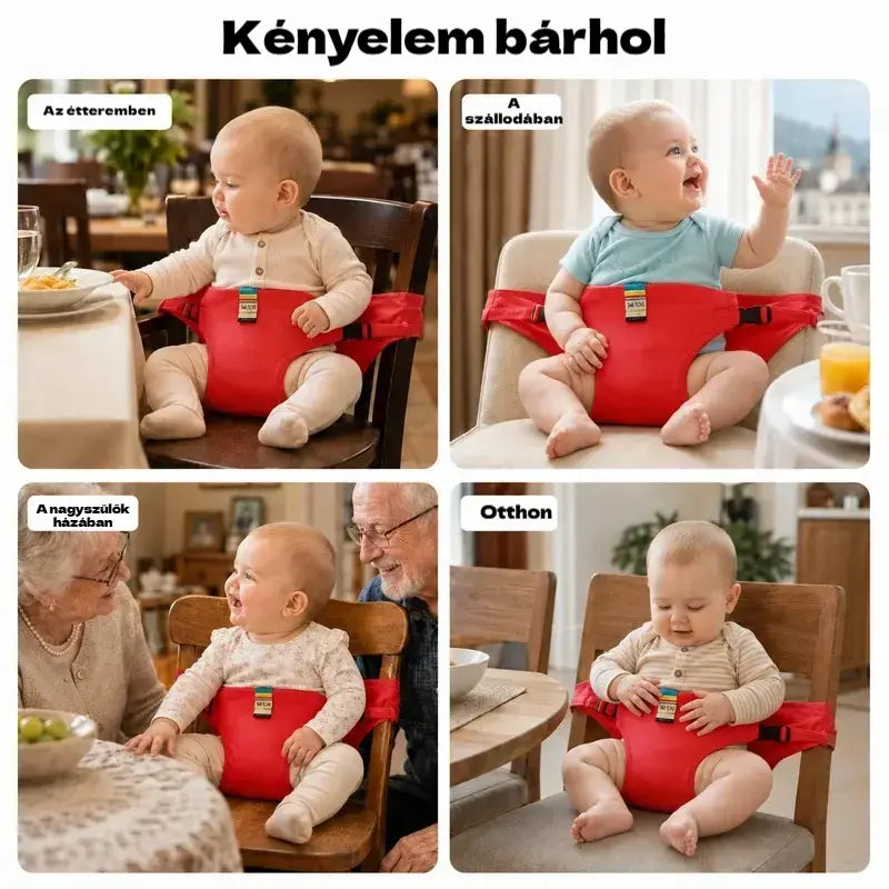 👶 Nélkülözhetetlen termék a gyermekek útközbeni etetéséhez! Biztonsági öv a hordozható etetőszékhez, egy kattintással használatra kész, esésvédelemmel! ✨🎒-4348695